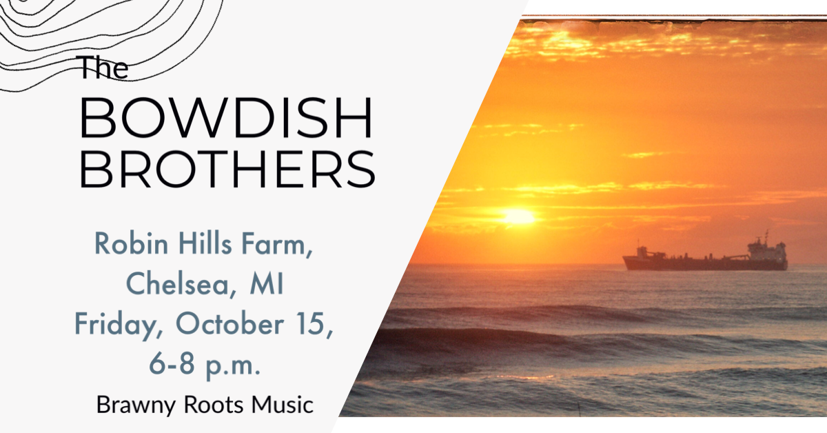 Photo of Bowdish Brothers poster forRobin Hills Farm concert